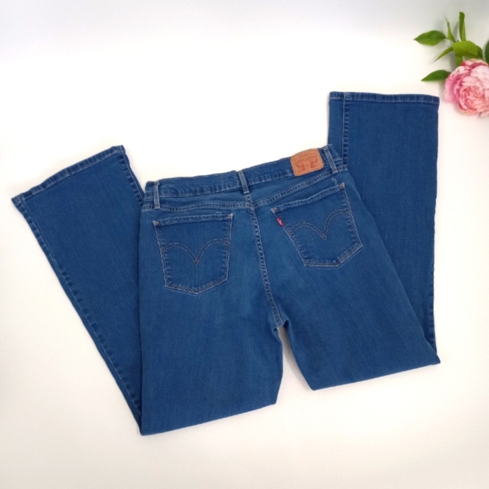 Levi's 515 Jeans Women's 14 Indigo Blue Bootcut Mid Rise Stretch Denim